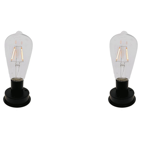 2Pc Solar LED Tungsten Filament Bulb Lamp 2800K Automatic Light Sensors Fence Night Lights for Garden Lamp(7cm)