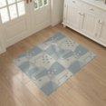 thumbnail image 3 of ODIKA 3'x5' Blue Gray Abstract Geometric Spa Mist Washable Throw Rug Contemporary Modern Interlocking Shapes Minimalist Stain Resistant, Low Profile, Non-Slip for Entryway, Kitchen, Mudroom, 3 of 7