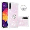 thumbnail image 1 of Funda para Samsung Galaxy A30/A50/A50S con Brillo Líquido Flotante, Purpurina, Parachoques y Anillo Giratorio Soporte, 1 of 5
