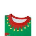 thumbnail image 4 of Family Matching Pajama Soft Cartoon Elf Printed Tops Striped Long Pants Parent-child Home Clothes, 4 of 6