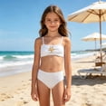 thumbnail image 2 of Tween Girls Bathing Suit High Waist Two Piece Swimsuits for Teen Solid Color Control for Swimming Pool Beach Swimwear, 2 of 9