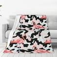 thumbnail image 3 of Pink Flamingo Blanket 50''''x40'''' Camo Throw Blanket for Women Girls Lightweight Soft Plush for Crib Couch Travel Gifts for Flamingo Lovers Birthday Decorations Christmas Decor Abstract Beautiful, 3 of 6