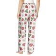 thumbnail image 3 of Uemuo Strawberry Pattern Women's Wide Leg Palazzo Lounge Pants with Pockets Light Weight Loose Comfy Casual Pajama Pants-X-Large, 3 of 9