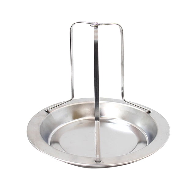 AKEGAMN Support de Rôtissage de Poulet en Acier Inoxydable Support de Grill Nervuré BBQ Non Cuisine, Salle à Manger & Bar