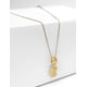 thumbnail image 5 of Collar con dije de oro laminado letra brillos K, 5 of 6
