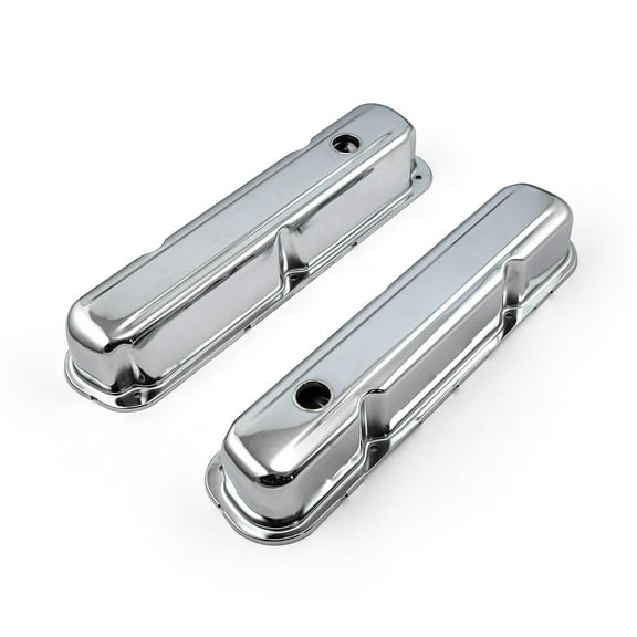 Speedmaster PCE314.1046 Compatible with Mopar and Compatible with Chrysler SB 318 340 360 Chrome Steel Valve Covers 3 1/4" Tall Baffled Hole