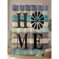 thumbnail image 4 of Shower Curtain Windmill Home Shower Curtains for Bathroom, Waterproof Polyester Shower Curtain Set with Hooks, Standard Size 66" x 72" Farmhouse Wood Grain, 4 of 6