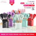 thumbnail image 1 of Ensemble de Cuisine en Silicone de Qualité Alimentaire 13 Pcs/avec Boîte de Rangement Étagère Résistant à la Chaleur Antiadhésif Accessoires de Cuisson de Cuisine, 1 of 3