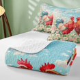 thumbnail image 4 of Erosebridal Rooster Twin Quilt Set for Girls, Daisy Garden Twin Coverlet Set, 2-Piece 1 Bedspread and 1 Pillowcase, 4 of 7