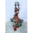 thumbnail image 2 of Nifao Colorful Mermaid Holding Shell 14" x 13" x 21"H – Outdoor Bronze Fountain, Garden Water Feature, 14"L x 13"W x 21"H, 2 of 9