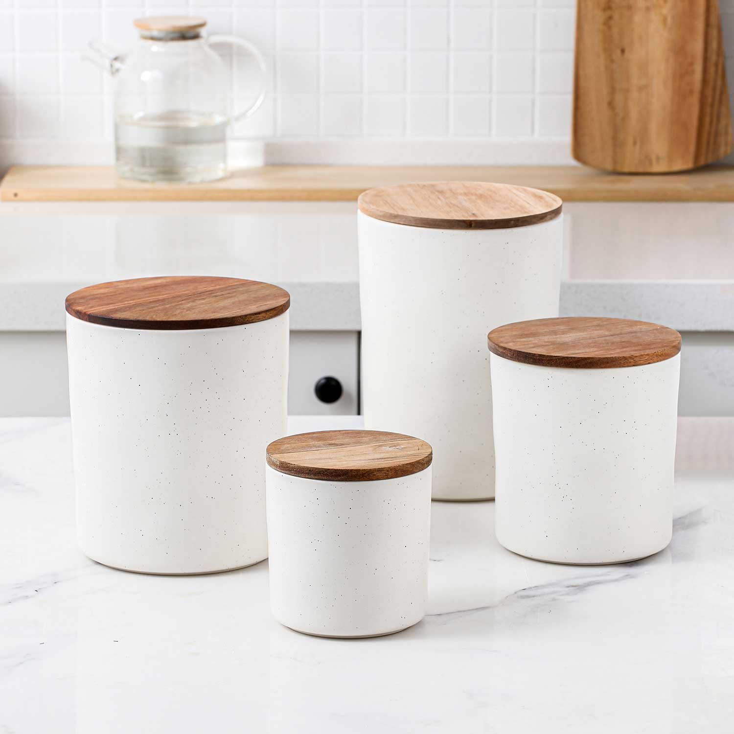 Member's Mark 4-piece Canister With Acacia Wood Lid Set - Samsclub.com