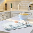 thumbnail image 6 of GZHJMY Dish Drying Pad Blue White Marble Gold Kitchen Drying Mat Absorbent Dish Drying Mat Suitable for Kitchen Sink Dining Table 18x24Inch, 6 of 7