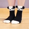 thumbnail image 4 of Super Soft Cozy Warm Cute Animal Non-Slip Fuzzy Crew Winter Socks, 1 Pair Panda, 4 of 5