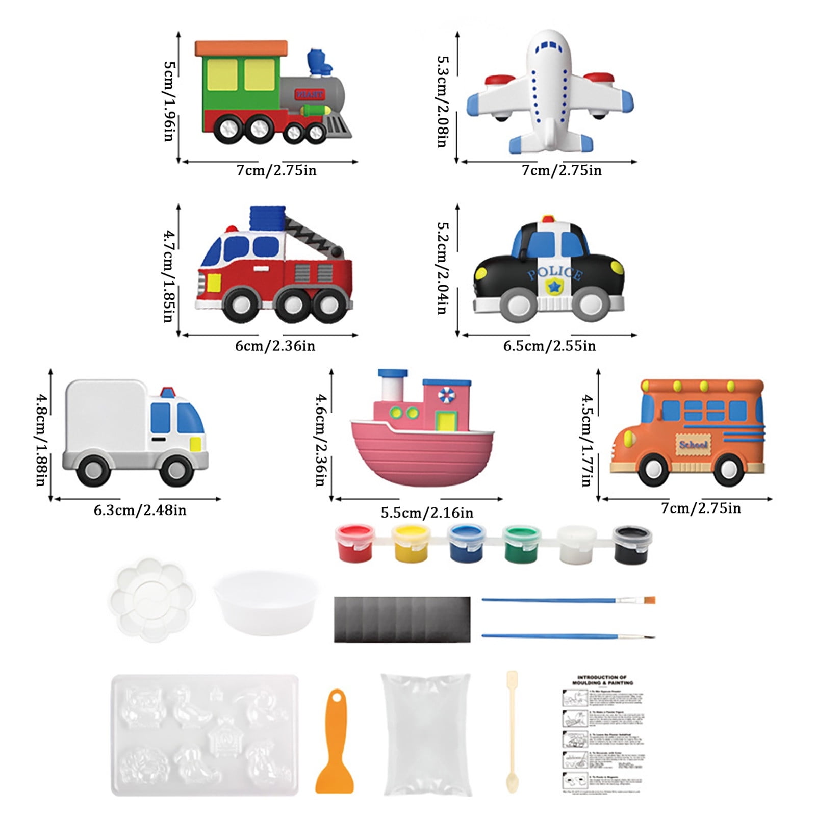 Happini 17 Kids Arts And Crafts Painting Kit Paint Your Own Figurines Projects Activity DIY Toys Ceramics Plaster Painting Set Toys For 3 4 5 6 7 8 Year Old Boy Kids for Boys 1 Activity Cubes for
