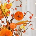thumbnail image 5 of Thanksgiving Pumpkin Artificial Flower Arrangement, Fall Maple Leaves Faux Flower Centerpieces for Tables, Harvest Faux Bouquet Fall Party Supplies for Fall Home Indoor Decor, 5 of 7