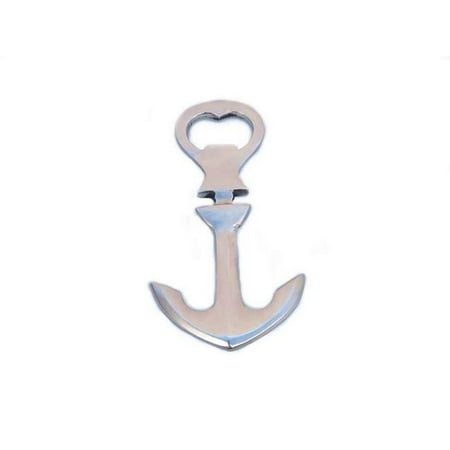 

Handcrafted Decor MC-1990A-BN Brushed Nickel Ship Anchor Bottle Opener- 5 in.