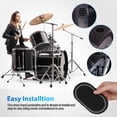 thumbnail image 3 of TABLZONE 2Pcs Black Drum Head Protective Sticker Pad Durable Lightweight Easy to Install Drum Accessory for Protection, 3 of 6