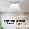 thumbnail image 5 of SPECSTAR Bathroom Exhaust Fan with Light, 165CFM Shower Ventilation Exhaust Fan with Adjustable 3000K/4500K/6500K LED Light Combo, Ceiling Mount w/ 4" Duct Hose 2.5 Sones Square Fan, 3 Color Light, 5 of 8