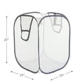 thumbnail image 6 of Mainstays Jumbo Mesh Pop-Up Laundry Hamper, White, Adult, 6 of 10