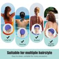 thumbnail image 4 of 2 Pcs Bonnet de Bain en Silicone en Forme de Bulle pour Réduire la Traîne, Bonnet de Bain Réutilisable pour Femmes et Hommes Garde la Coiffure Identique, 4 of 5