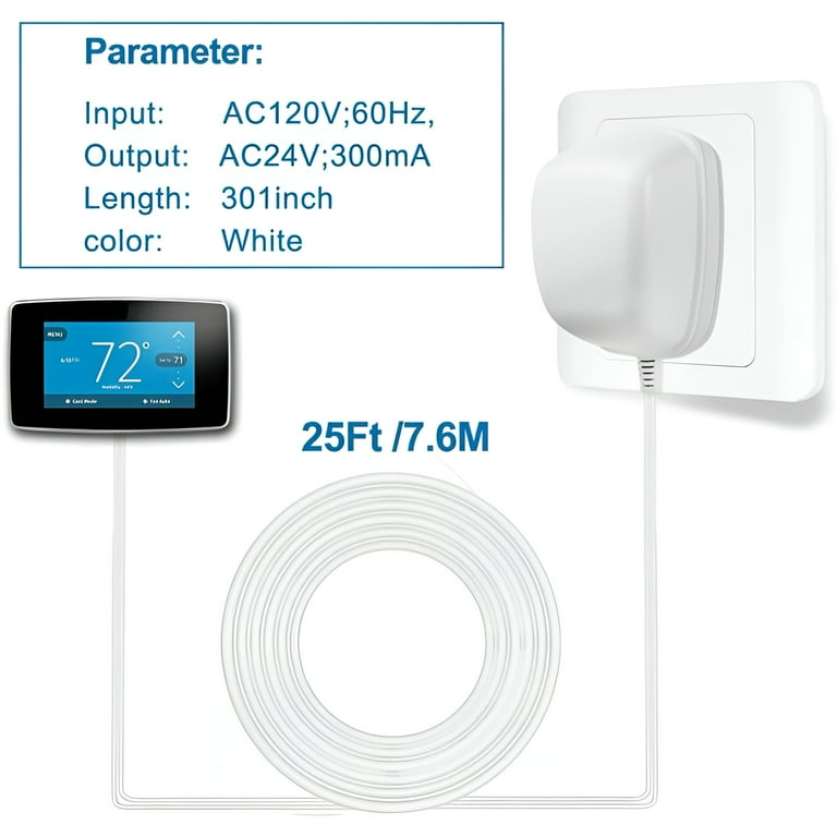 WUYELIN 24 Volt Transformer, Thermostat and Doorbell Power Adapter