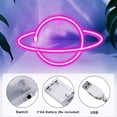 thumbnail image 3 of Planet Neon Signs LED Night Light Luces de neón Carga USB / Luces de pared de neón con pilas Luces decorativas de neón para el hogar Dormitorio Bar / Navidad / Boda / Fiesta de cumpleaños Xemadio WMZL-642-8, 3 of 7