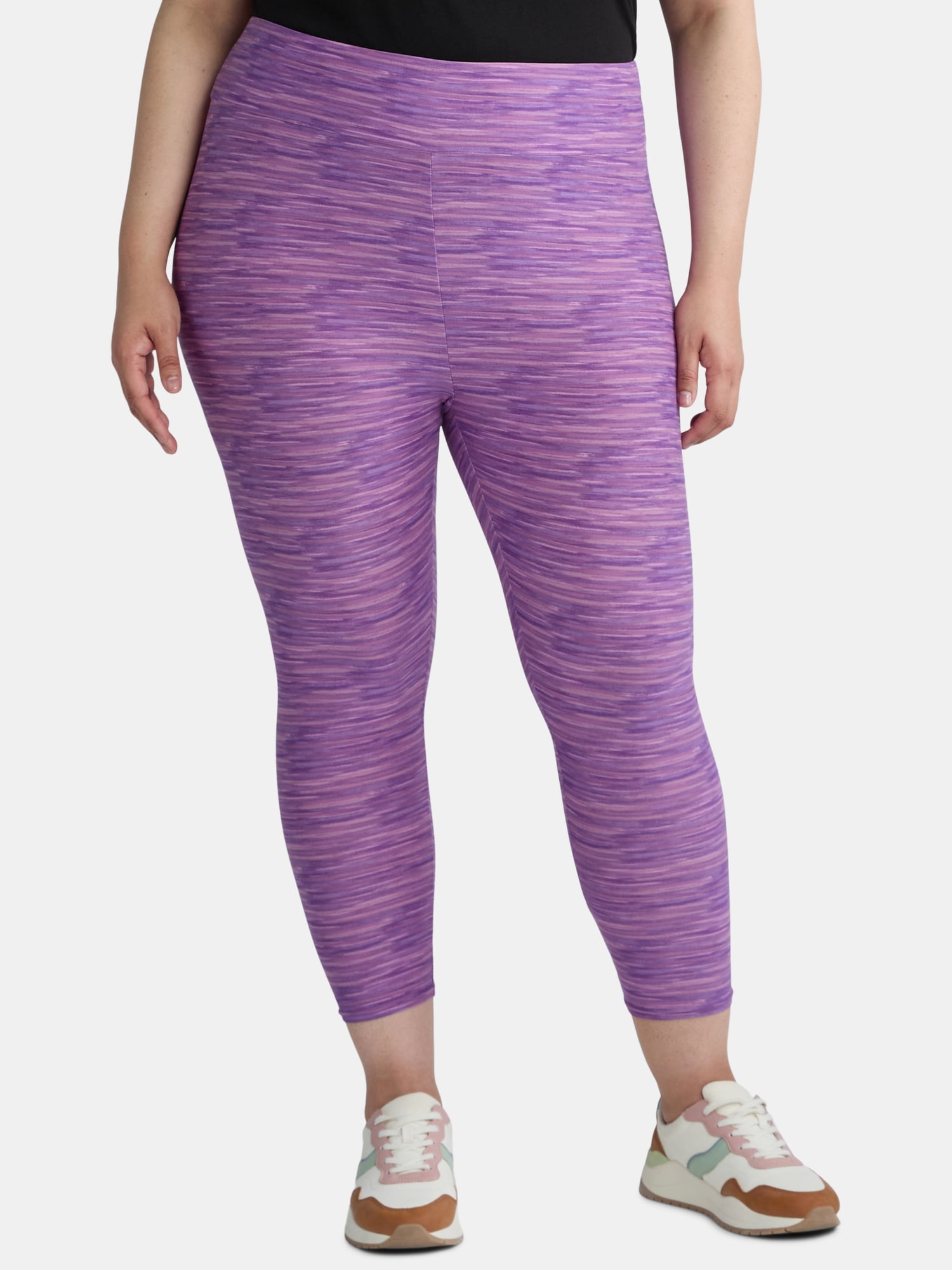 Terra & Sky's Women's Plus Capri Leggings, 2-Pack