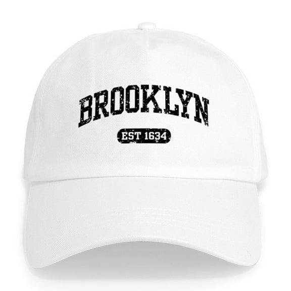 CafePress - Brooklyn Est 1634 Cap - Adjustable 100% Brushed Unisex Casual Cotton Baseball Cap, Beige, 1