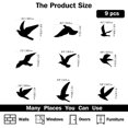 thumbnail image 2 of 9pcs Black Birds Wall Decals Flying Bird Theme Wall Decor Dove of Peace Wall Stickers DIY Decor Art Decals, 2 of 10
