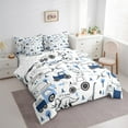 thumbnail image 3 of Castle Fairy Children Kawaii Tractor 7 Pieces Bedding Comforter Set,Construction Vehicles Full Bedding Set Lightweight,Cartoon Dinosaur Fitted Sheet Flat Sheet,Breathable Home Decor, 3 of 8