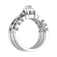 thumbnail image 2 of 1/2 Carat Round Diamond Bridal Set Ring in 14K White Gold (Ring Size 7.25), 2 of 4
