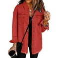 thumbnail image 2 of Women Fashion Washed Denim Shirt Jacket Autumn and Winter Personality Street Jacket Coat, 2 of 5