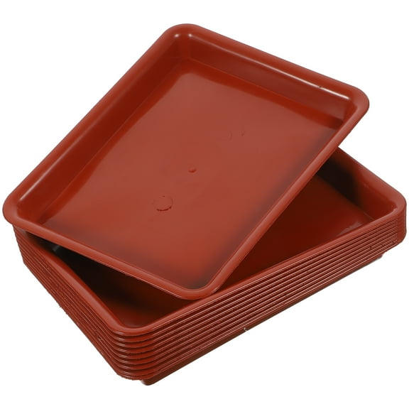 Plant 10 Pcs Flower Pot Saucer Rectangular Flowerpot Tray Trays Planter for Indoor Plants Garden Potted Drip Plastic