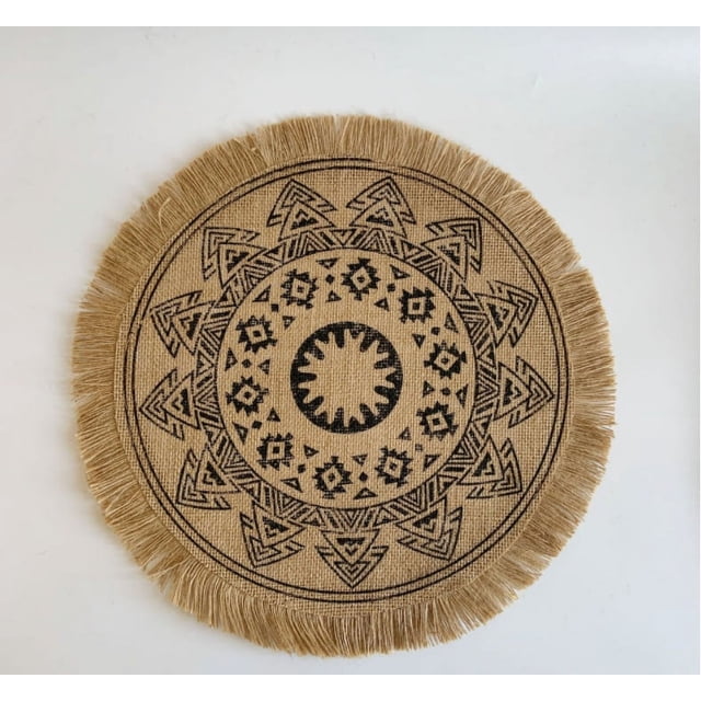Nvzi Manteles individuales de algodón resistentes al calor,protectores de superficies,accesorios de decoración de cocina (juego de 6, tamaño 14,96 pulgadas, A01)