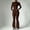 A1 Brown, variant on GILIGEGE Women 2 Piece Outfits Fall Long Sleeve Zip Up Tracksuit,workout sets,Thumbhole Jacket & High Waist Flare Leg Pants Set,Solid Color Slim Fit Outfit Active Suit for Workouts Blackish Green L