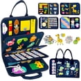 thumbnail image 1 of Busy Board Book Qizfun Dinosaur Montessori, juguete de 1 a 4 años, 1 of 7