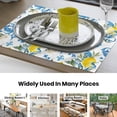 thumbnail image 5 of Lemon Placemats Set of 4 Summer Floral Place Mats Washable Linen Blue Placemat for Kitchen Dining Table Home Party Decor 18x12 Inches, 5 of 6