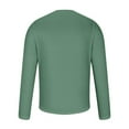 thumbnail image 5 of JUUYY Mens Long Sleeve Round Neck T-Shirt Casual Solid Color Regular Fit Tee Shirt Blouse Top Athletic T-shirts Dark Blue XXXL, 5 of 5