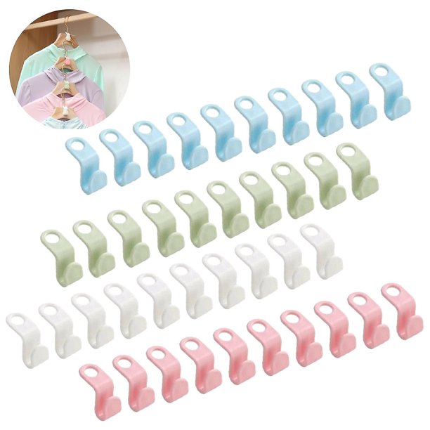 Colgador conector gancho armario Rojo Verde 40 piezas organizador espacio ahorro