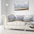 thumbnail image 3 of Designart Stormy Weather in Hiddensee Sea - Seascape Throw Pillow - 12x20, 3 of 5