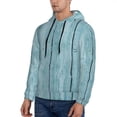 thumbnail image 3 of Naloa Turquoise Wooden1 Men's Casual Hooded Collar Drawstring Hoodies Pullover Sweatshirts Casual Long Sleeve Shirts-3X-Large, 3 of 7