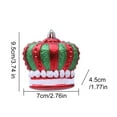 thumbnail image 5 of Shoreew 2 Pcs Christmas Crown Ornaments Vintage Style Plastic Red Green/Goldem Royal Crown Ornament for Xmas Tree Window Shop Home Holiday Decor, 5 of 7
