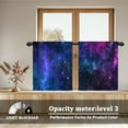 thumbnail image 3 of 42 x 63 Inch Forest Starry Bedroom Curtains Light Filter Night Rustic Country Farmhouse Cafe Curtains for Window Dining Bedroom Curtains Pine Trees Rod Pocket Window Drape 2 Panels, 3 of 6