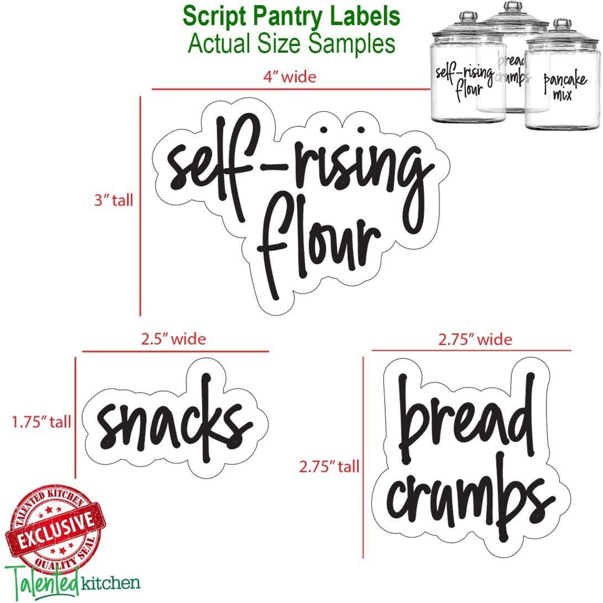 Free Editable Printable Kitchen Pantry Labels for Storage Containers