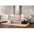 DaVinci Lila 3in1 Upholstered Convertible Crib in White with Oatmeal