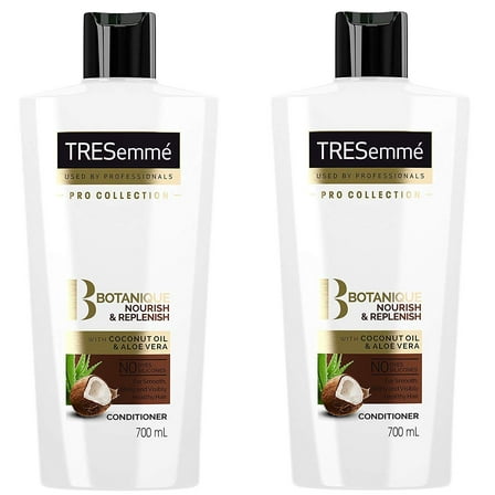Tresemme Botanique Nourish   Replenish Conditioner, Coconut Oil and Aloe Vera - 24 Fl Oz / 700 mL x 2 Pack