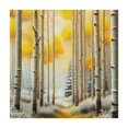 thumbnail image 4 of Acheng Aspen Trees Transition Between Autumn and Winter Snow-Covered Landscape Square Tablecloth Waterproof 100% Polyester Fiber 40*40, 4 of 8