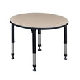 thumbnail image 2 of Kee 48" Round Height Adjustable Classroom Table - Mocha Walnut, 2 of 2