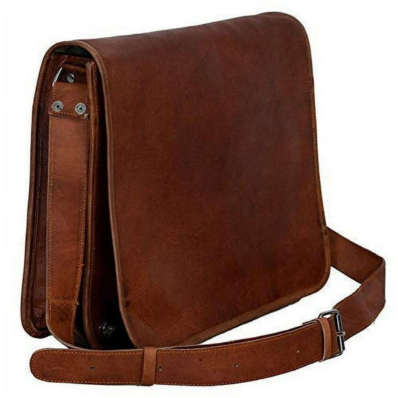 Shakun Leather Journal Adult Adjustable Leather Laptop Messenger Bag, Brown, 1-Piece