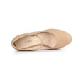 thumbnail image 4 of BLISSFUL STEP Women's Platform Chunky Heel Sandals Pumps Nude 8, 4 of 7